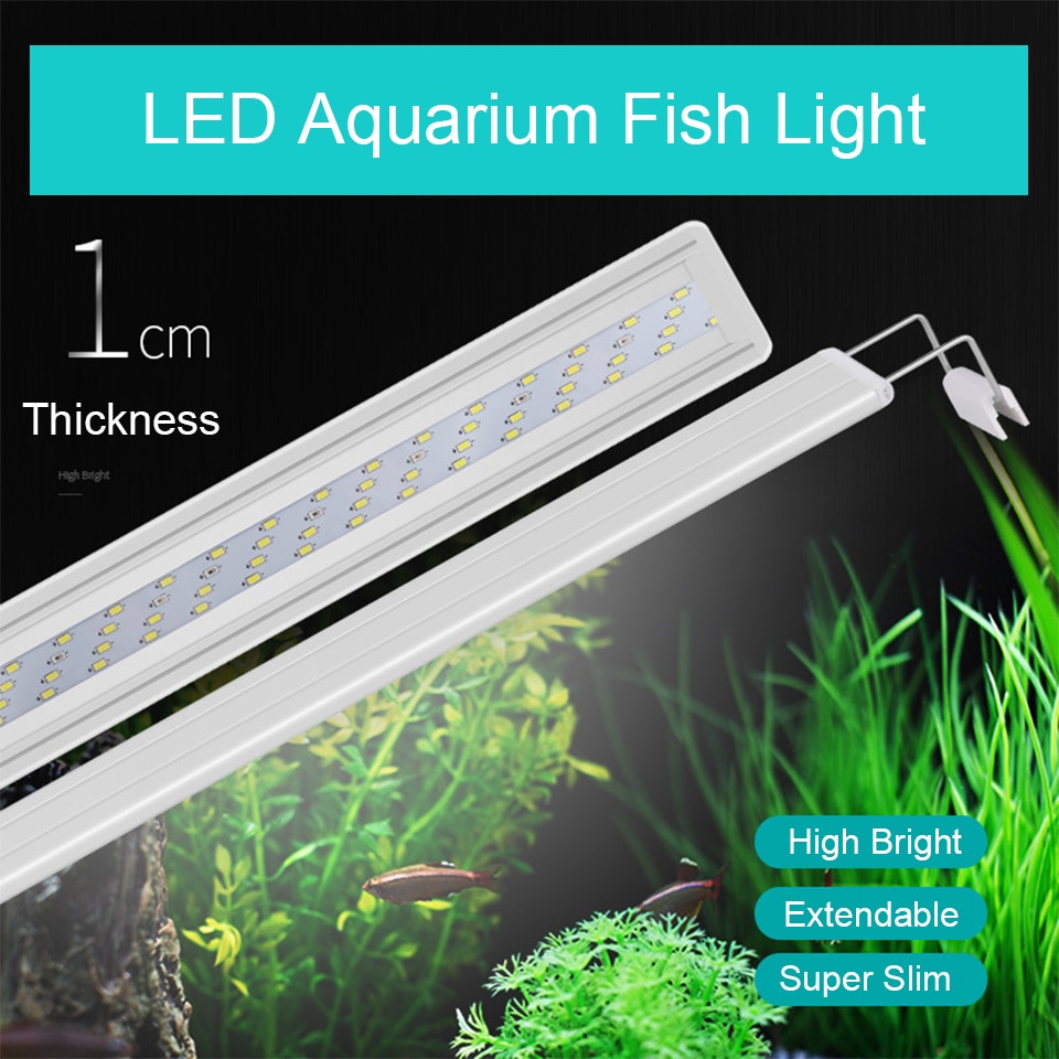 8W-13W LED Aquarium Lighting Fresh Water Adjustable Clip-on Fish LED Lamp for Tanks Aqua Plants Grow Light
