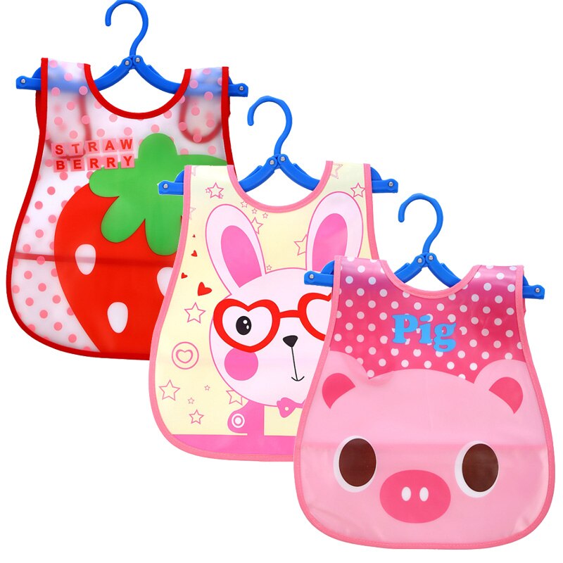 3 Stks/partij Waterdichte Baby Slabbetjes Voor Baby Peuter Jongens Meisjes Mouwloze Voeden Schort Cartoon Dieren Kind Kinderen Bib: Style E