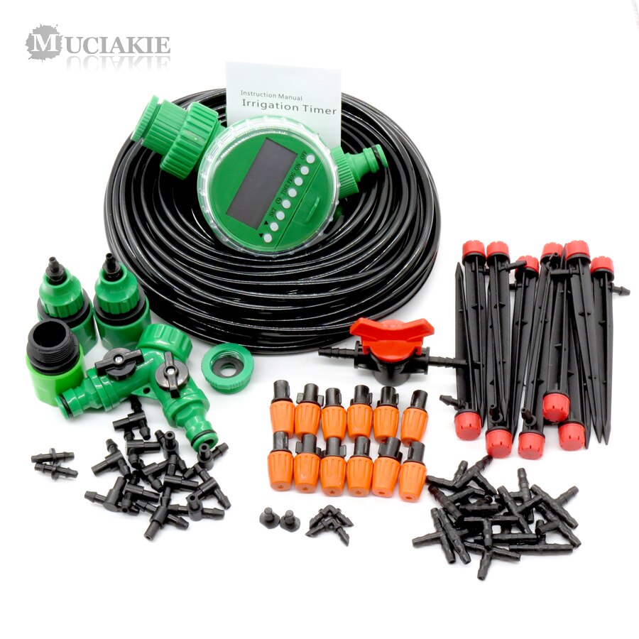 MUCIAKIE 1 Set Garden Irrgation Watering Kits Automatic Misting Cooling Sprinkler System Micro Drip Flowers Greenhouse Gardening