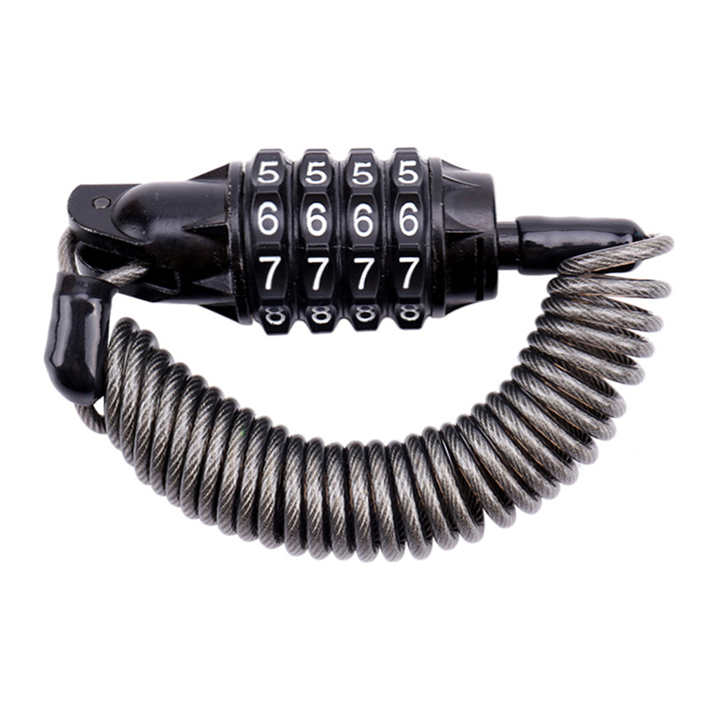 Combinatieslot Fietsslot Voertuigen vergrendelen Compact en draagbaar Viercijferige combinatie Verborgen sleutelgatontwerp: WHITE