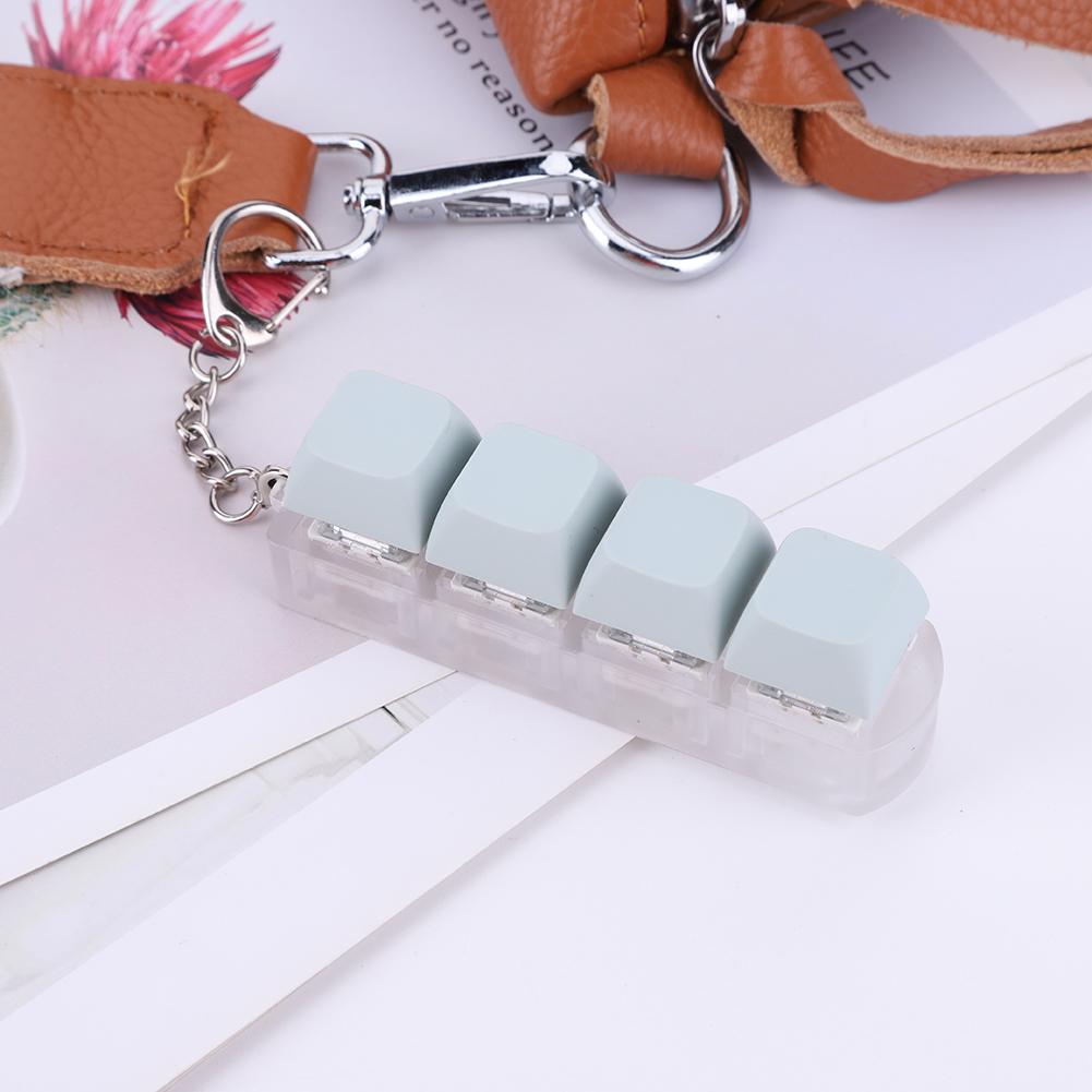 Juguete de tecla de teclado DIY para adultos, llavero Fidget, juguetes de descompresión, llave mecánica, para aliviar el tiempo de paso