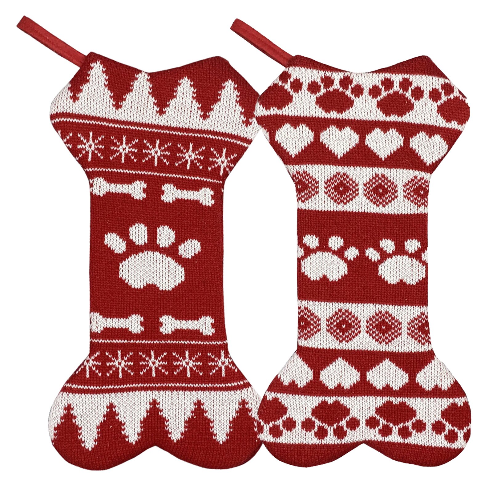 Kerst Kousen Huisdieren Hond Bone Vormige Xmas Tree Opknoping Kerst Kousen Familie Decoraties Party Decor: 2pcs