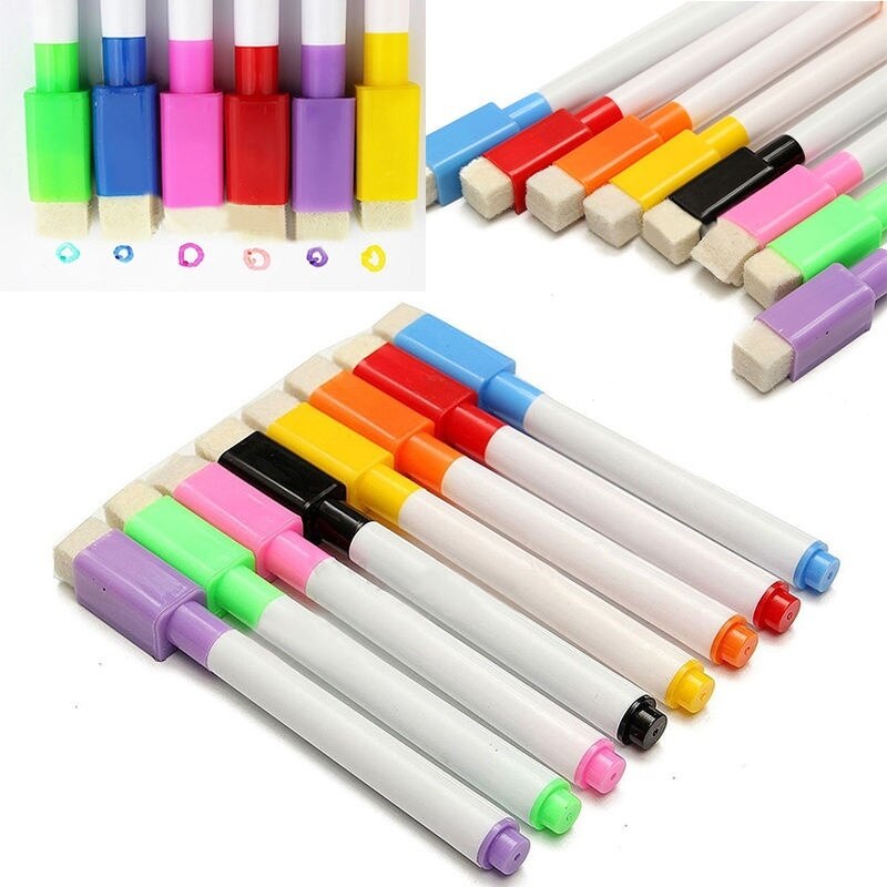 8 Colors Whiteboard Blackboard Marker Pens with Magnetic Eraser Drawing Painting