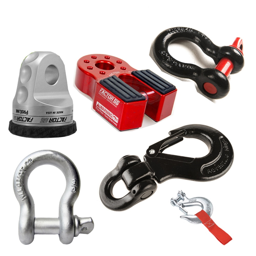 Gancho de cabrestante, gancho de tracción, gancho de garra, grillete en U, Conector de cuerda de cabrestante, 12000 libras