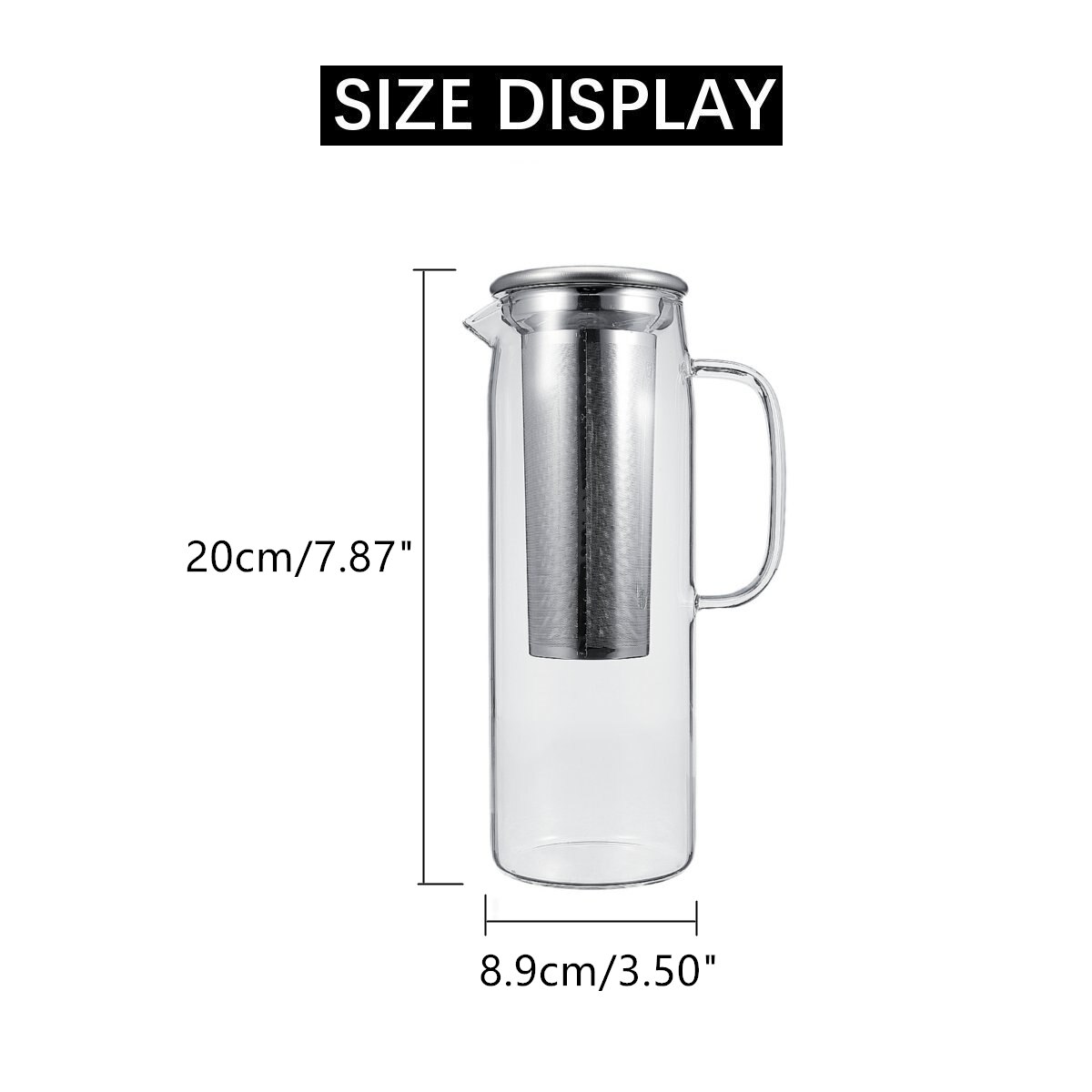 Cold Brew Coffee Pot Iced Coffee Maker Pot 1500ml Glass Tea Infuser Kettle Filter Cafe Drip Coffee Pot Coffee Kettle Drinkware