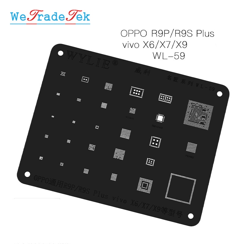 Zwart Bga Reballing Stencil Kits Hittebestendigheid Soldeer Template Stencil Voor Android Xiaomi Lg Huawei Oppo Vivo