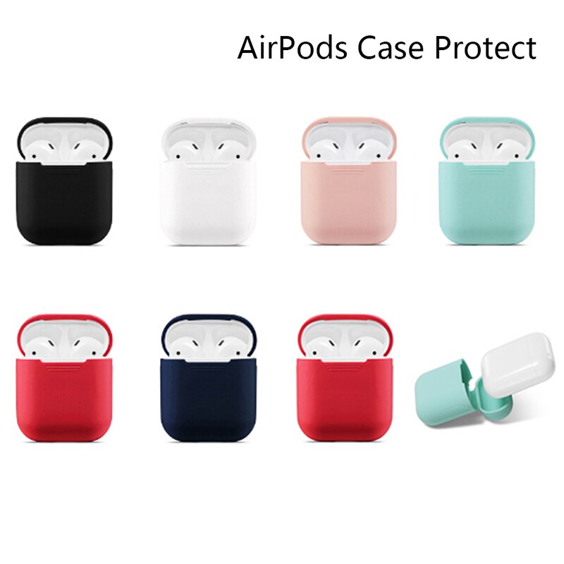 Airpods fodral skyddar silikonskydd skin air pod hörlurar laddare fodral