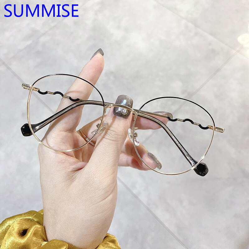 SUMMISE Titanium Glasses Frame Woman Myopia Eyeglasses Frame Women Optical Glasses Frame Eyewear Top: COLOR 4