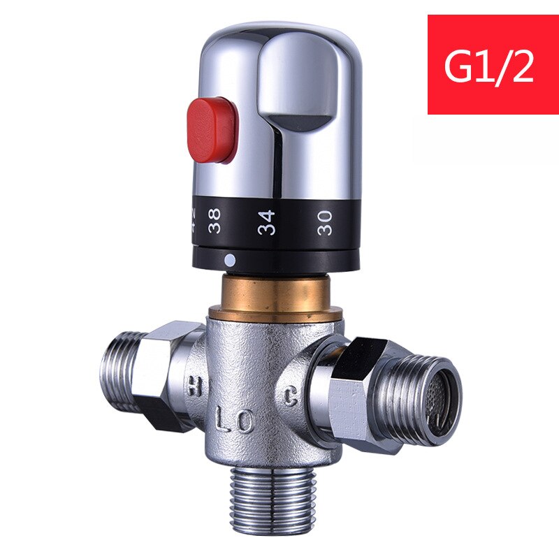 Bathroom Shower Water Thermostatic Control Valve Mixer Faucet Wall Mounted for Solar Water Heater Valve Parts Ceramic Cartridge: A1