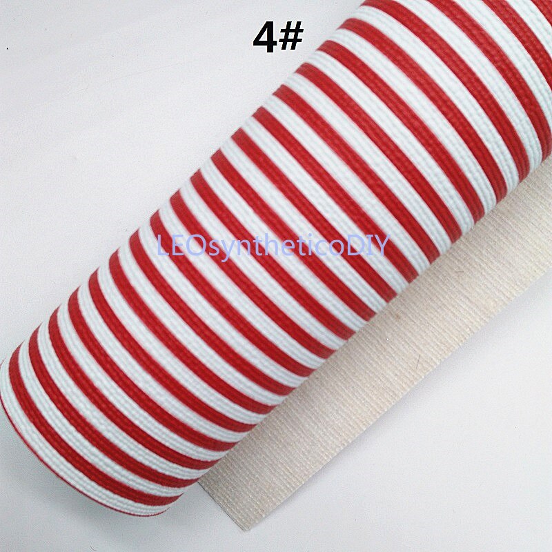 1Pc 21X29CM Strepen Faux Leer Stof, Synthetisch Leer Stof Lakens, Pu Leer Voor Maken Bows Leosyntheticodiy T311