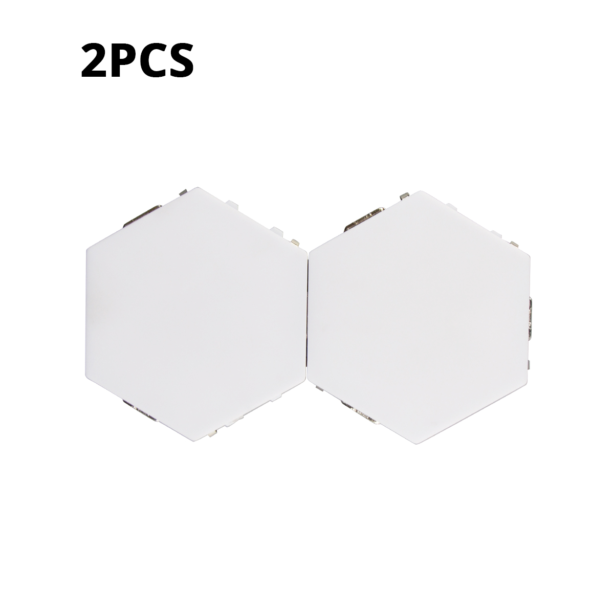 DIY Panel LED Quantum Lamp 12V Magnetic Hexagons Modular Touch Sensitive Sensor Painel Wall Lights Decoration Light: 2Pcs / With EU Plug