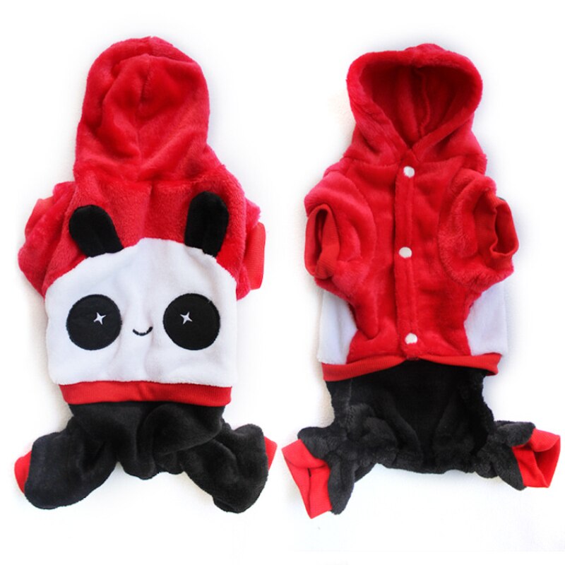 Roupa de cachorro de panda, fantasia fofa para inverno, roupa para cachorro, pijama de lã, quente, casaco para cachorro, jaqueta para filhote de cachorro, chihuahua: XL