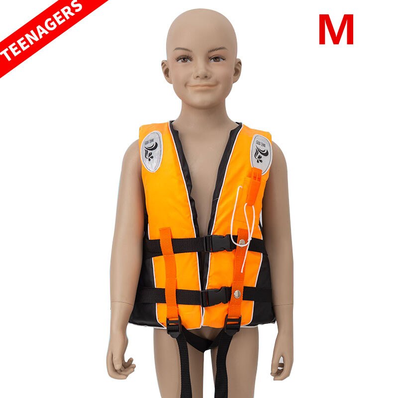 Adult Life Vest Jacket Swimming Boating Ski Surfing Survival Drifting Life Vest with Whistle Water Sports Man Jacket Polyester: Orange M