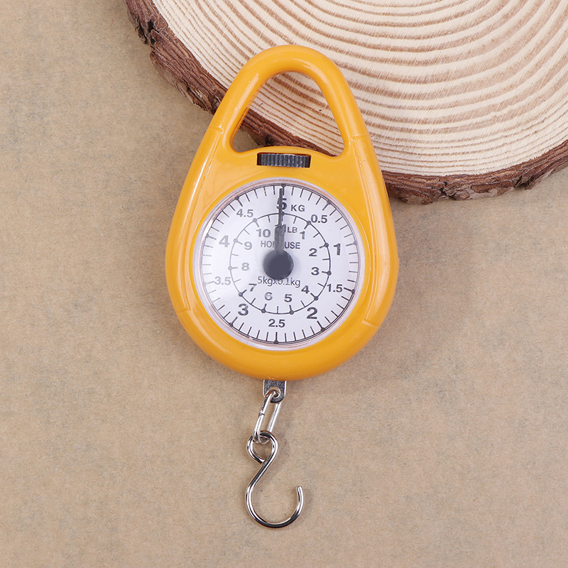 Mini puntatori Gancio sospeso digitale Bilancia a molla Bilancia portatile per bagagli da viaggio Bilancia da pesca Bilancia per alimenti con capacità di 5 kg