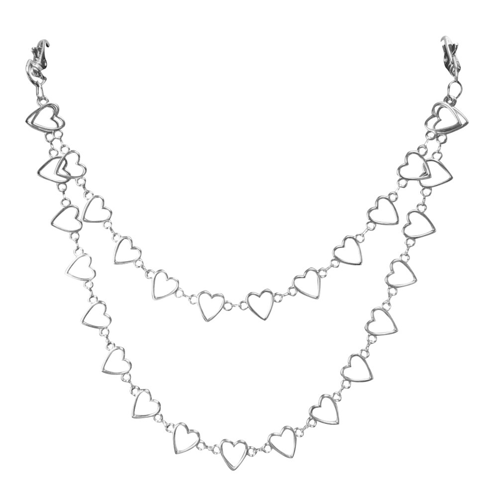 Eenvoudige Hartvormige Taille Chain Unisex Metalen Riem Ketting Broek Decoratie: C