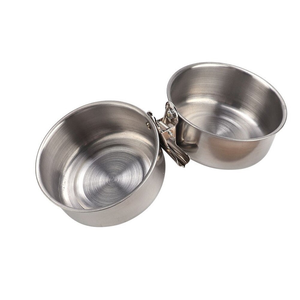 2Pcs Pet Parrot Cage Stand Perch Food Water Feeding Clip Double Bowl Bird Feeder