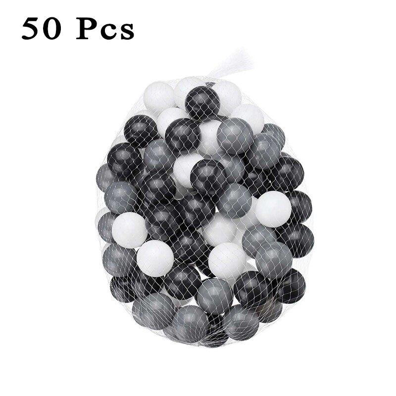 Zwart Wit Grijs Zachte Pe Stress Lucht Bal Voor Pit Pool Tent Milieuvriendelijke Ballenbak Tent Zwembad Opblaasbare Ocean Wave bal Speelgoed Baby: 50 Pcs