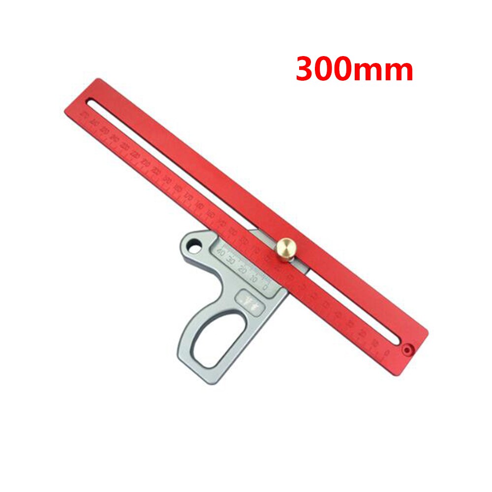 200/300/400mm Woodworking Angle Ruler Aluminum alloy 45/90 Degree Ruler Height Ruler Woodworking Scribe Gauge Measuring Tool: 300mm