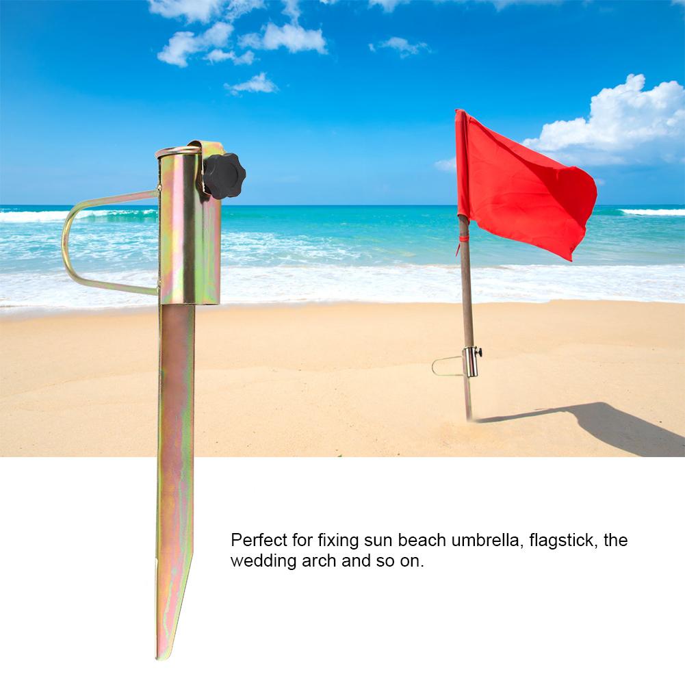 1pc jern sol strand fiskeri paraply sand parasol buehave udendørs rejser