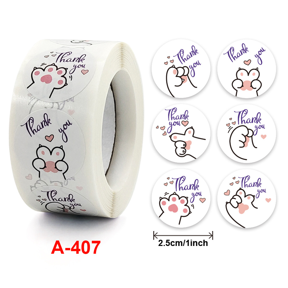 100-500 Stuks Cartoon Dieren Stickers Afdichting Etiketten Voor Leraar Kinderen Kind Briefpapier Dank U Business Inch 2.5 Cm Kawaii: YELLOW