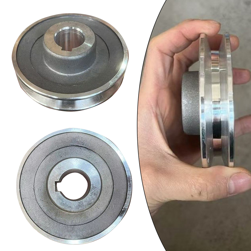 1pc Riemenscheibe Aluminium L-halterung A-Typ Dreieck Riemenscheibe Luft Kompressor Power Werkzeuge Einzigen Nut motor Riemenscheibe Teile