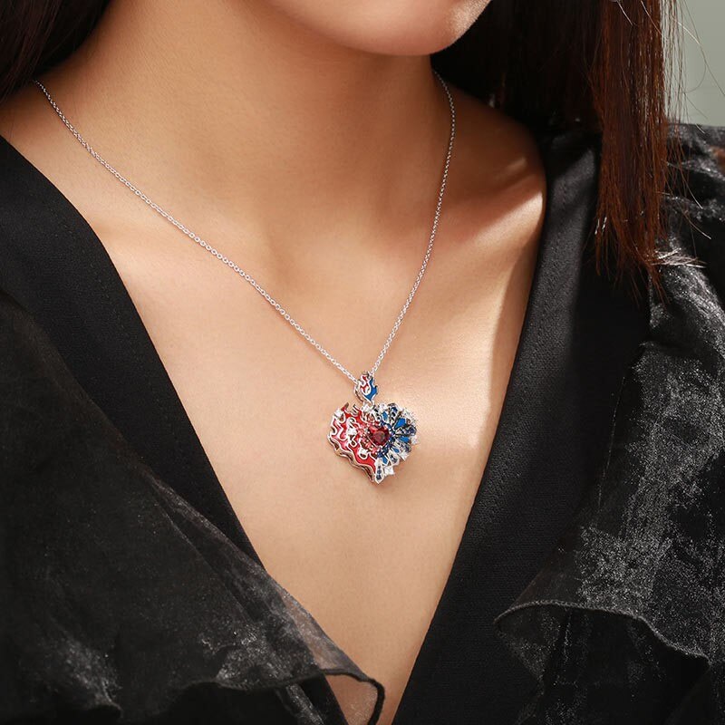 Collar de corazón para mujer, colgante de alas de Ángel, joyería exquisita, de personalidad, un solo producto, de vacaciones para el día conmemorativo
