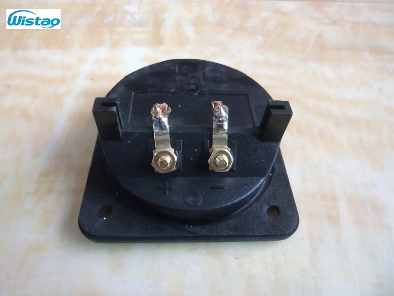 Caja para Terminal de altavoz tipo poste de unión cuadrada conector de Cable de copa 80mm x 80mm negro HIFI DIY