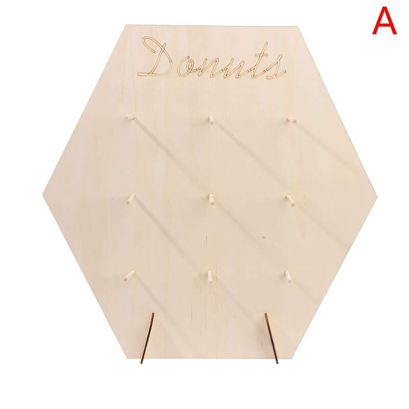 Wooden DIY Donuts Wall Stand Dessert Cake Display Rack Wedding Birthday Party Mother's Day: DYHG046-A