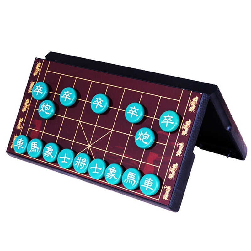 Portable Chinese Chess Set With Folding Board And Magnetic Piece Traditional Xiangqi Classic Educational Board Games