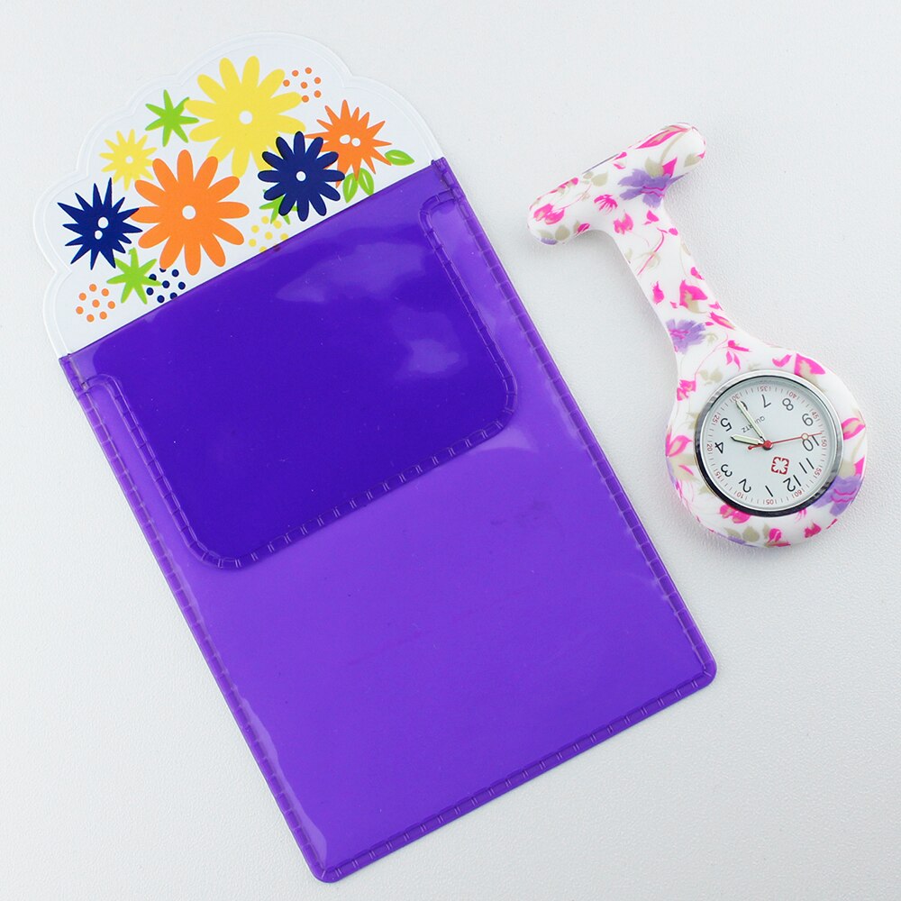 Free Pencil Case FOB Silicone Nurse Watch Doctor Nurse Butterfly Pattern Japenese Movt Brand Hospital Nurse Pocket Watch