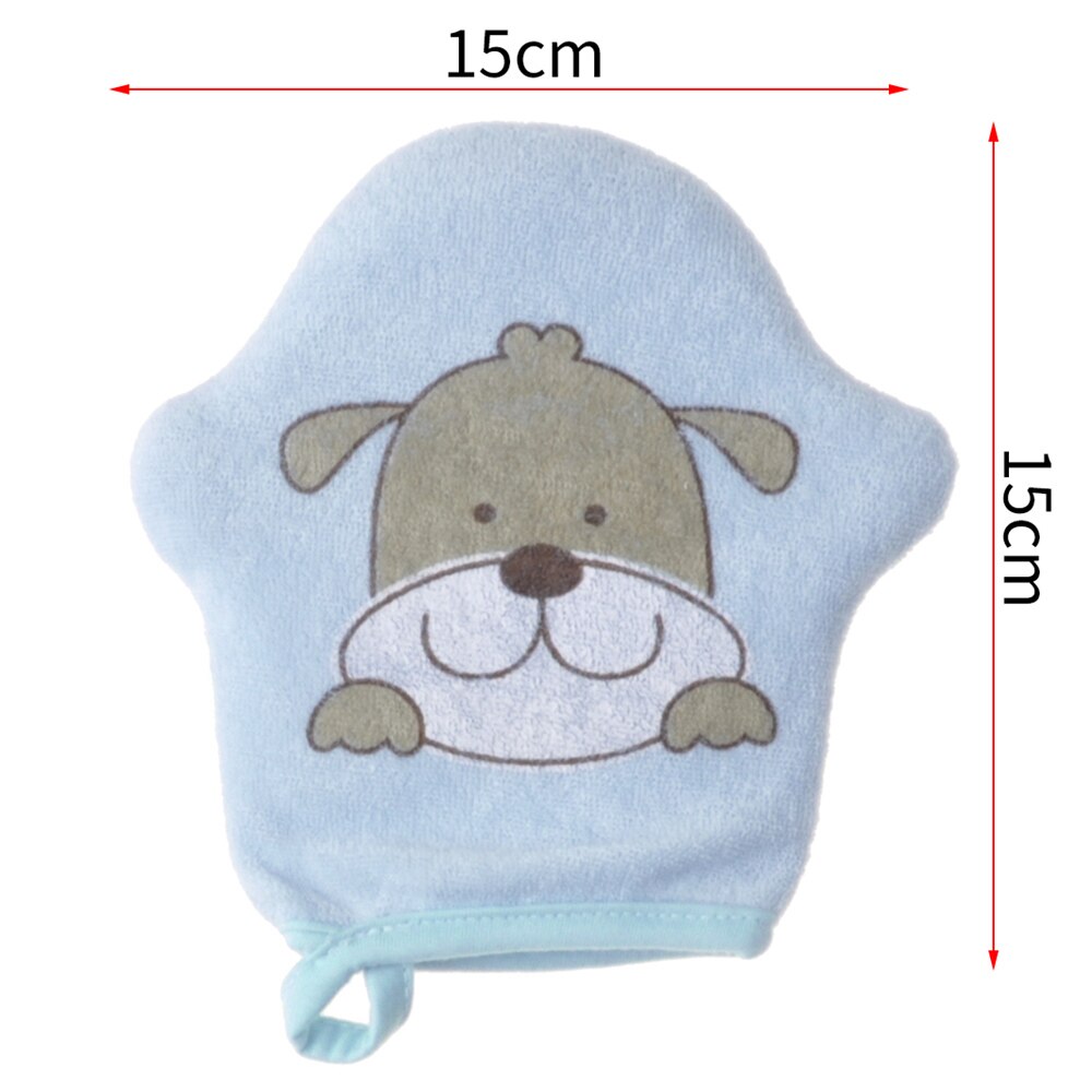 1pc baby badhandske svamp dusch borste för barn barn mjuk skrubb tecknad djur rub handduk
