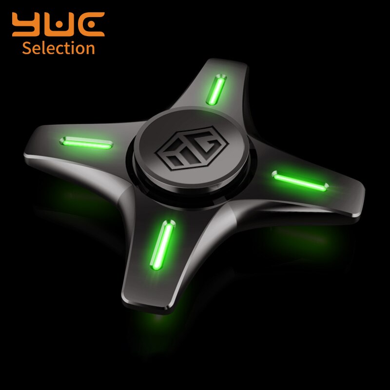 YUC Light Up Hand Spinner Glow In Dark Finger Toys luminoso Fidget Spinner R188 cuscinetto ad alta velocità Led Desk giocattoli antistress