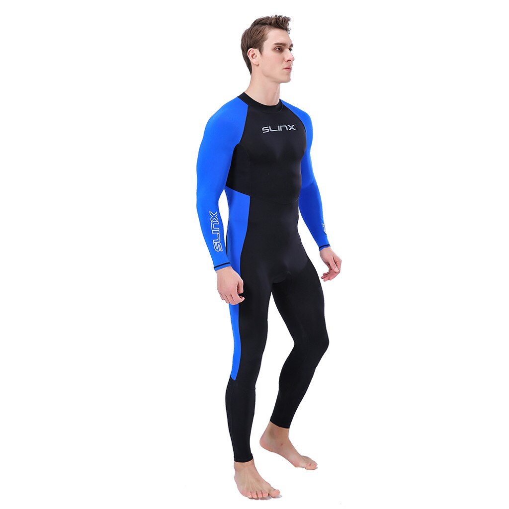 Men's Rash Guard Shirt Mens Long Sleeved T-Shirt Swimwear Wakeboard Floatsuit WetSuit Full Body Suit UV Swimming RashGuard Blue
