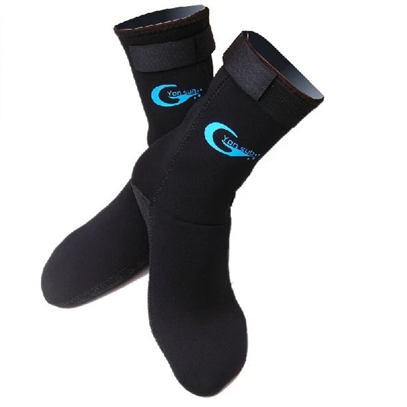 Yonsub 3mm Neoprene Scuba Diving Socks - Anti-Slip, Scratch Prevention, Black Swim Socks for Surfing & Underwater Hunting