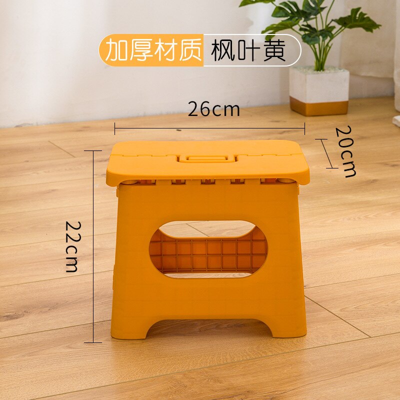 Tabouret pliant Portable en plastique, petit banc d&#39;extérieur pour adultes: yellow