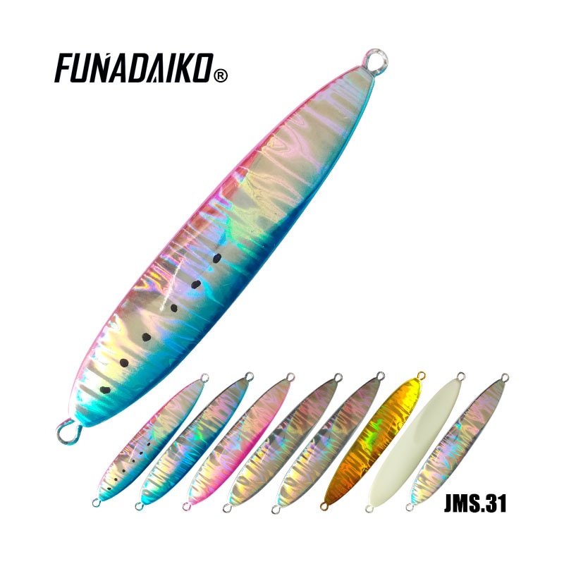 Funadaiko lyijymetalli jigi keinotekoiset syötit kalastusuistin hidas jigi 30/40/60g kalastusuistet uppoavat metallilusikat mikro jigisyötti