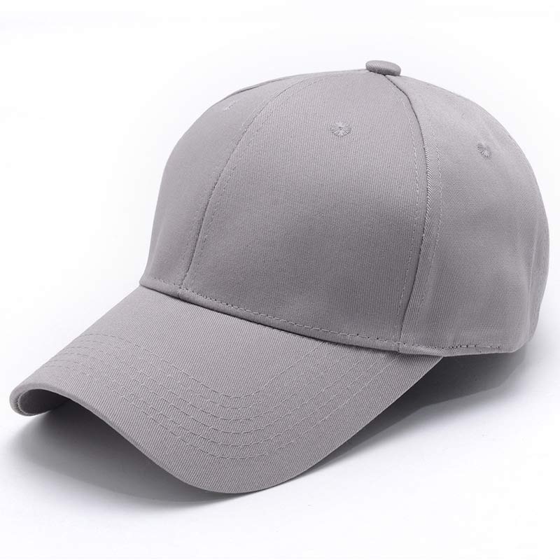 Simple gorro de algodón para papá gorra de béisbol de los hombres casuales de verano gorra de mujer 6 Panel Marina Rosa gris blanco negro vino rojo Beige: Gris