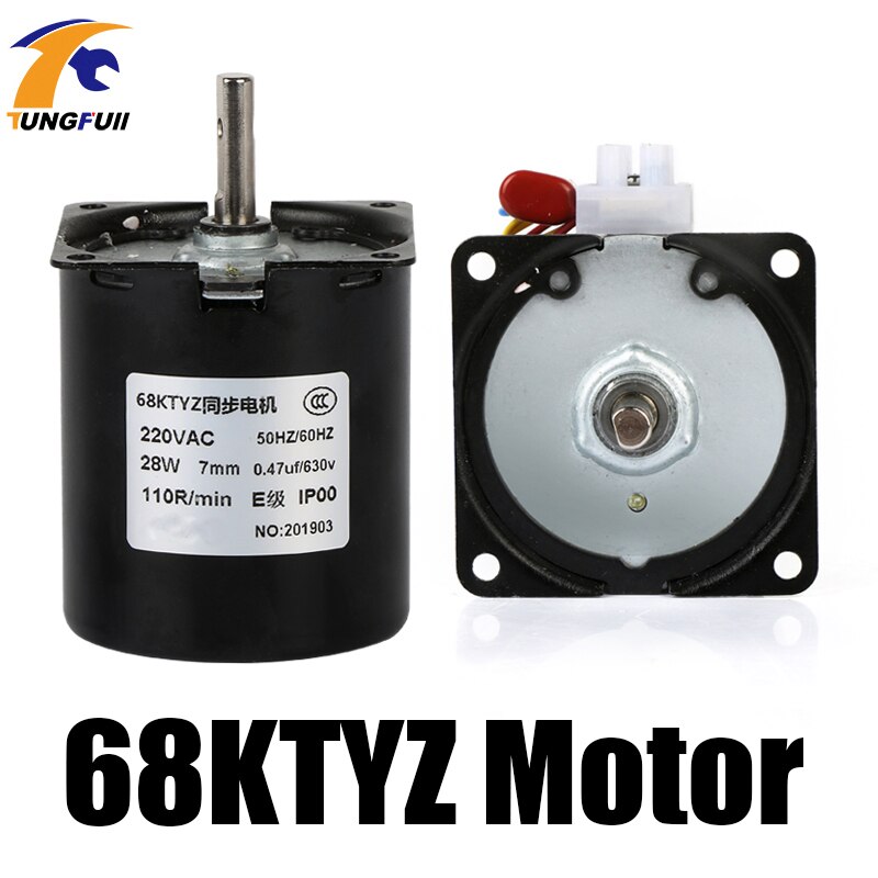 Gear Motor 68KTYZ Permanent Magnet Synchronous Motor AC 220V Speed Reducer Motors Controllable Positive And Negative Inversion