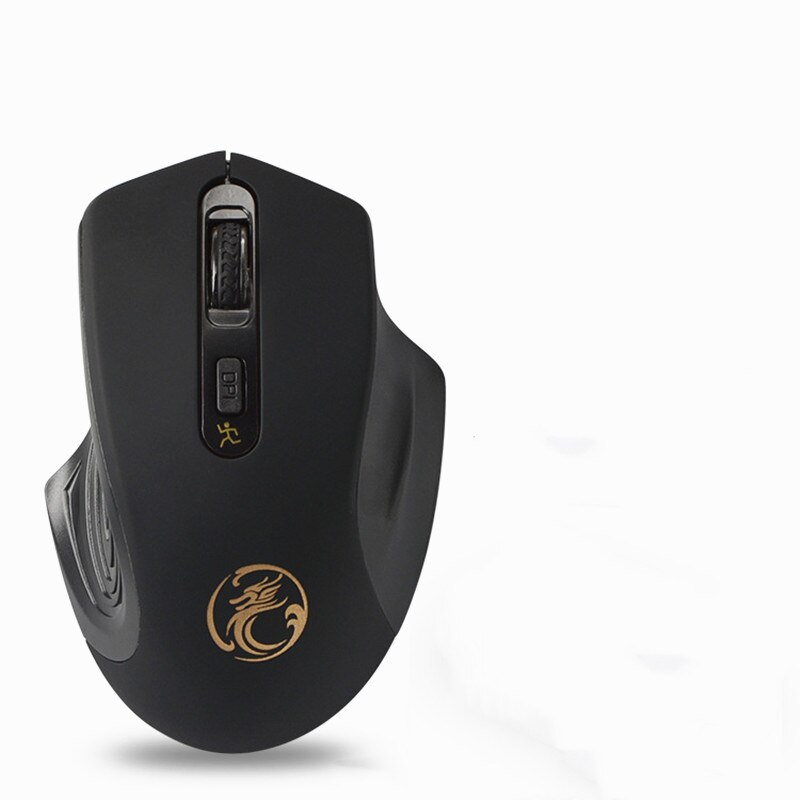 Sound Silent Wireless Mouse USB 2.0 2000DPI With Battery Receiver Optical Computer 2.4GHz For Laptop PC Gamer Mouse: Black