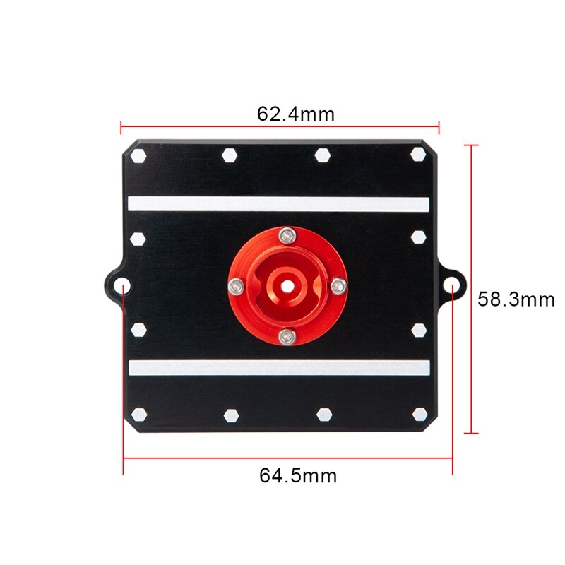 Cnc Metalen Apparatuur Box Ontvanger Cover Plate Voor 1/10 Rc Crawler Auto Axiale Wraith 90048 90053 RR10