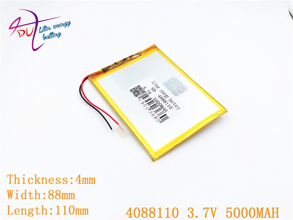 Liter energie batterij 4088110 4090110 3.7 V 5000 MAH Universele Li-Ion batterij voor tablet pc 7 inch 8 inch 9 inch