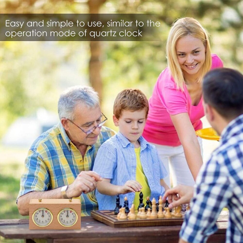Holz Tragbare Mechanische Schach Uhr Spiel Countdown Spiele zählen hoch Nieder Timer Bord Hohe Präzision Schach Spiele Uhr Uhren