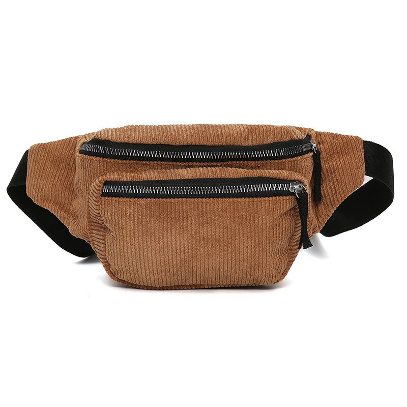 Vrouwen borsttas stijlvolle effen kleur rits dames sport schouder crossbody tas canvas mobiele telefoon zak bolsos mujer: Bruin