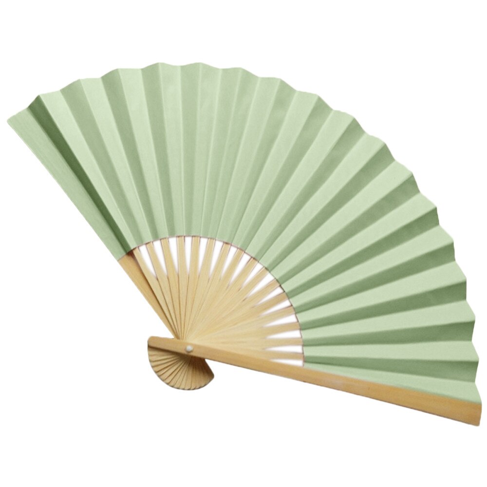 Classic Style Flower Fabric Bamboo Folding Dance Hand Fan Beige Summer Vintage Bamboo Folding Hand Held Fan Chinese Dance #W2: I