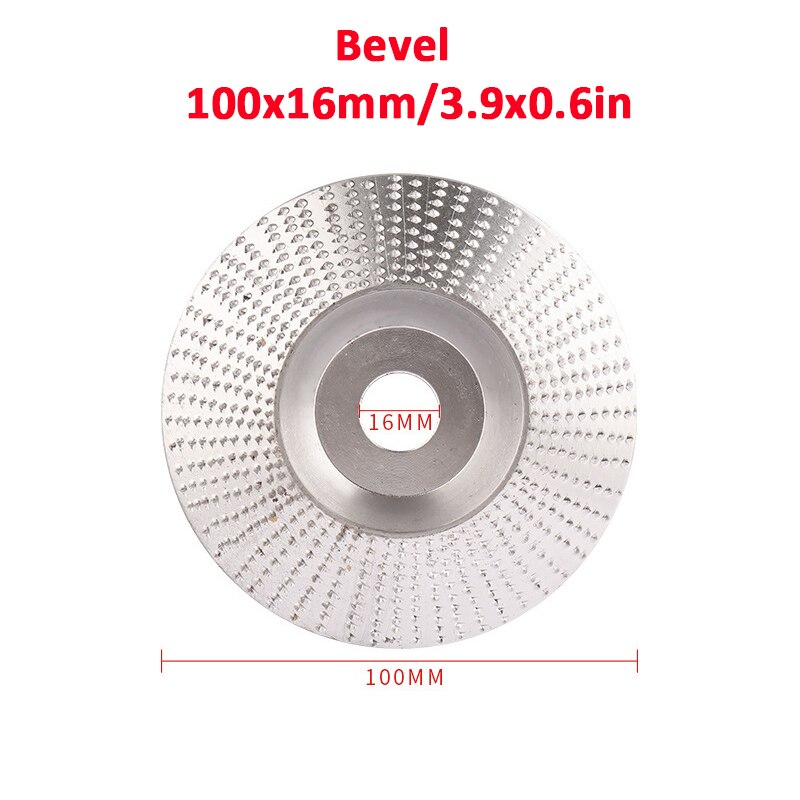 Hoek Grinder Disc Haakse Slijper Hout Slijpschijf Disc Schuren Carving Tool Voor Niet-Metalen Hout Haakse Slijper Accessoires: bevel 1