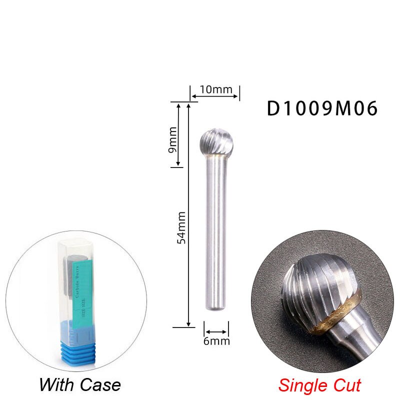 Mèches de meuleuse à tête sphérique, outils convertibles carimplantés, lime à distance en tungstène, fraise en carbure, fraise, perceuse pour métal, bois, plastique: 32mm