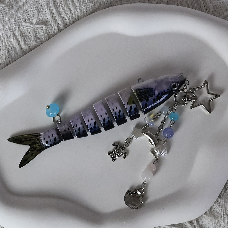 Porte-clés poisson mignon pour amoureux de la pêche, porte-clés de pêcheur, pendentif de sac de poisson, jolis bijoux pour Fans, de pêcheur: green