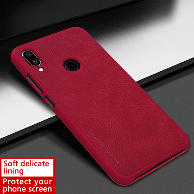 For Xiaomi Redmi Note 7 7S Pro 8 8t Case Flip Cover Nillkin Qin Luxury Leather Book Redmi Note7 NOTE 7 Pro Full Protective Bag: Redmi Note 7s / Red