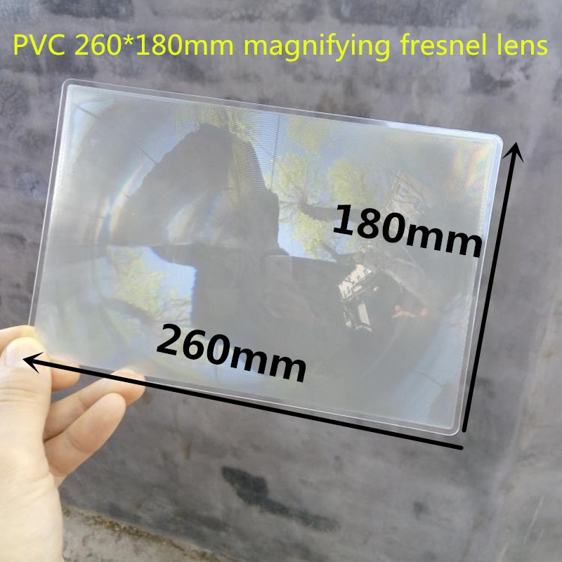 A4 Fresnel Lens Pvc Vergrootglas 260*180Mm Voor Reading Vergrootglas En Outdoor Vuur Maken