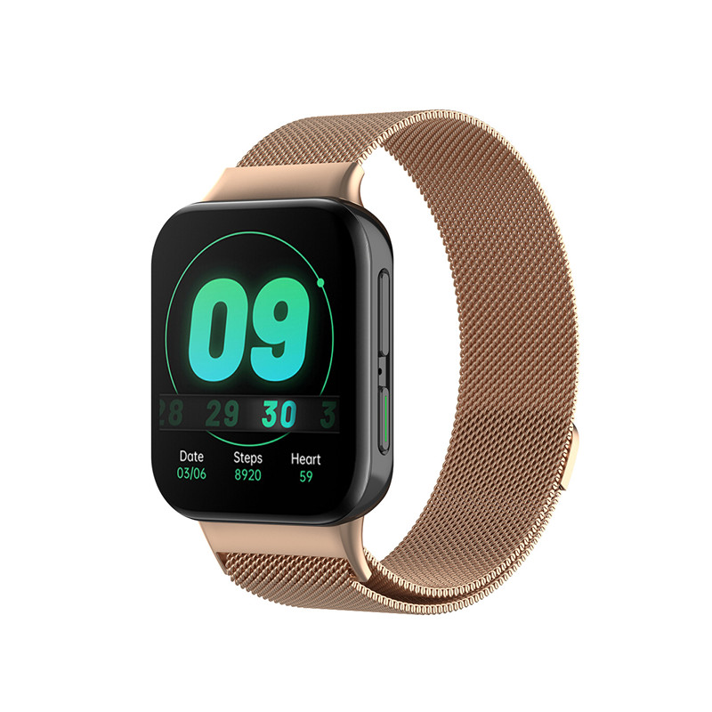 Correa de Metal de acero inoxidable para OPPO Watch, correa de bucle magnético para OPPO Watch 2, banda de reloj inteligente de 46MM y 41mm: xyst-rose gold / oppo 1 46mm